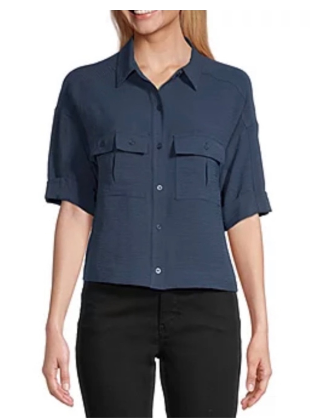 Button Up Camp Shirt Blue size XL
